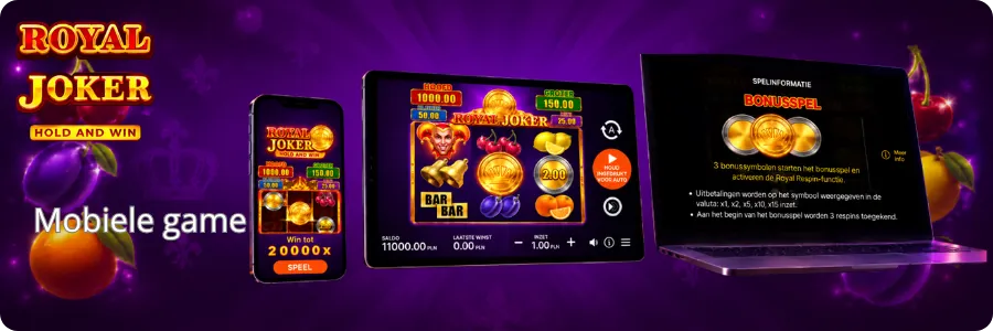 Royal Joker-gokkast op mobiele telefoon voor Nederlandse spelers