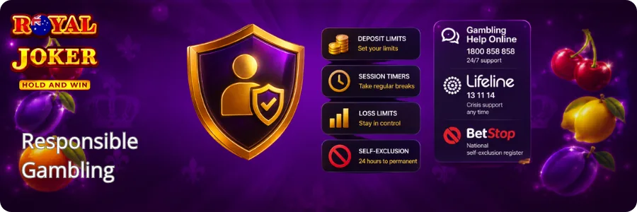 Responsible gambling tools for Royal Joker players in Australia