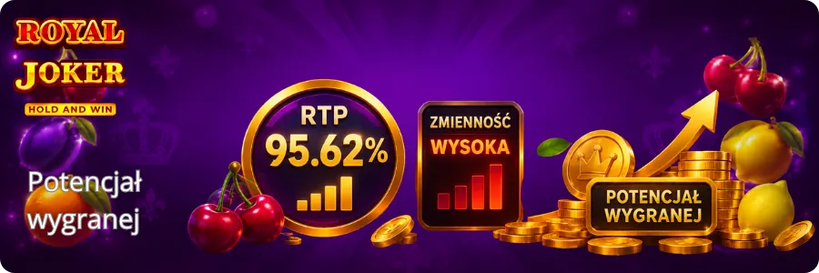 Royal Joker RTP 95,62% i wysoka zmienność z maks. wygraną x21 150